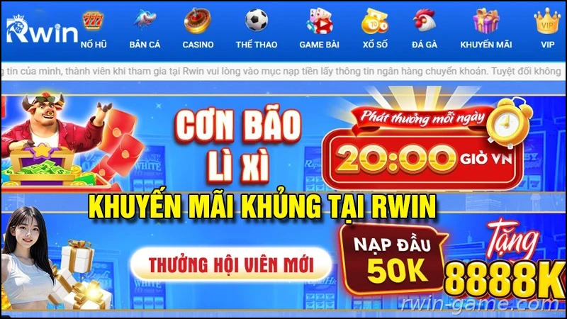 Ưu đãi Rwin điển hình nhất